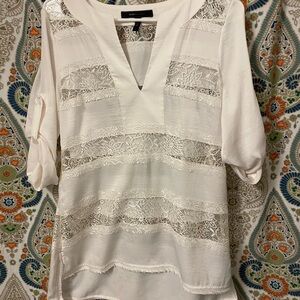 Women's Cream Lace Blouse